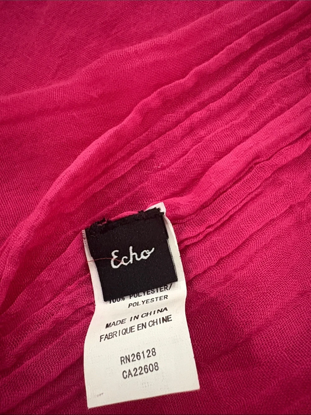 Echo Hot Pink Lightweight Scarf